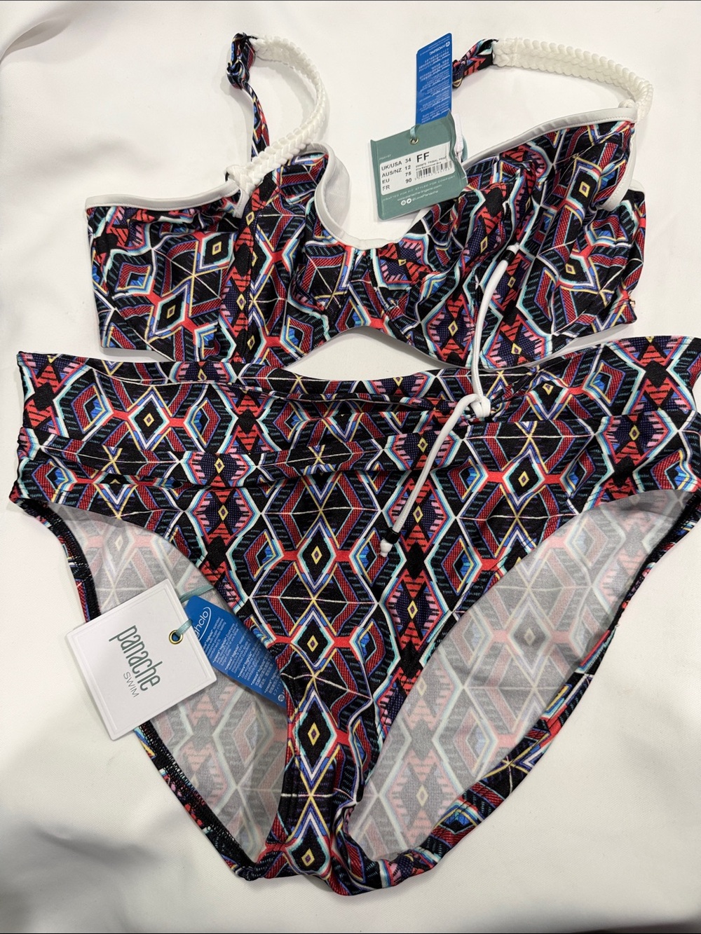 Panache Multicolor Tribal Print Bikini Top and Bottom